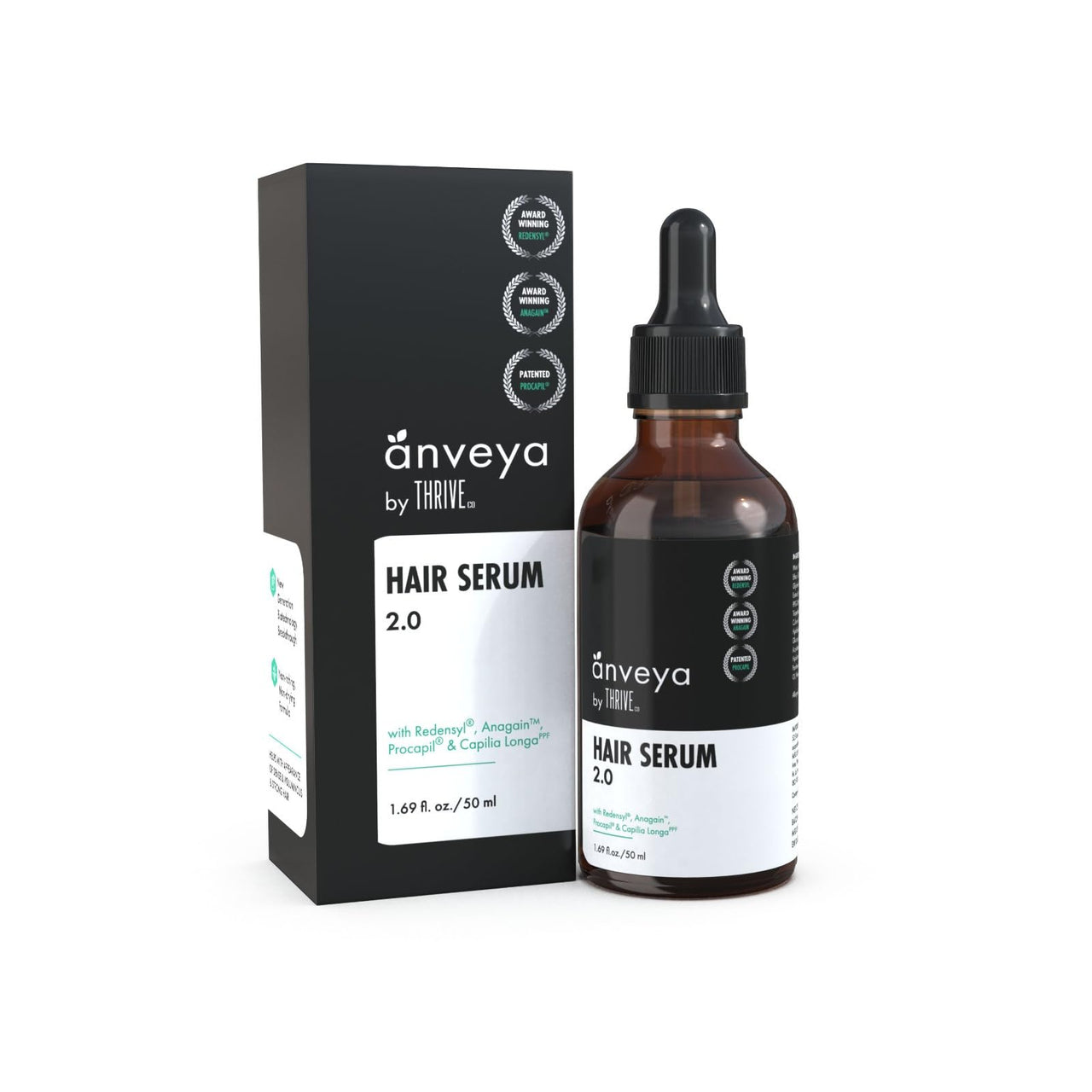 ThriveCo Anti-Hair Fall Kit | With Hair Growth Serum 2.0 (xxml) + Rosemary Shampoo (250ml) |Hair Growth & Hair Fall Control For Men and Women