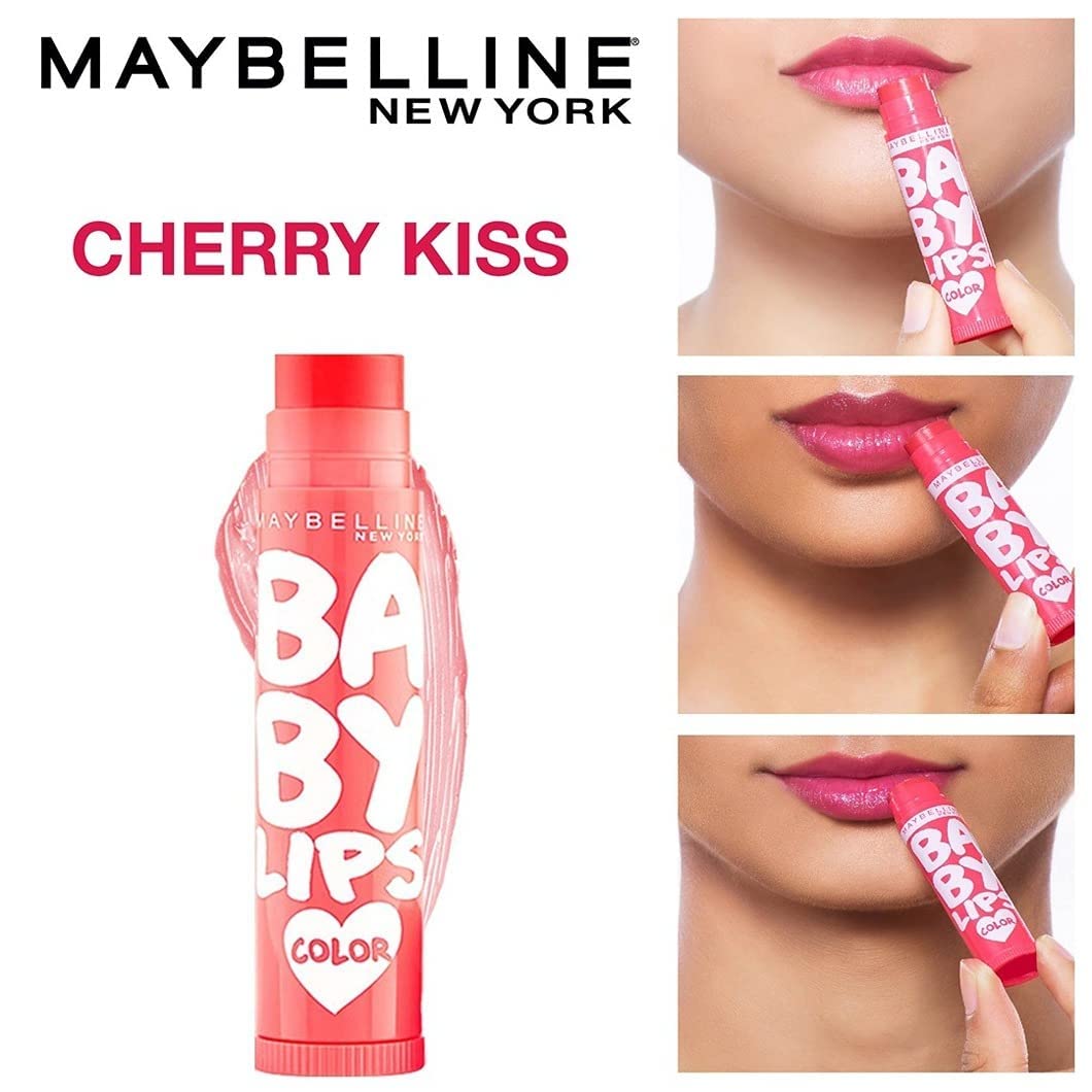 Maybelline New York Baby Lips Color Lip Balm SPF 11 - Cherry Kiss (4g) (PACK OF 2)