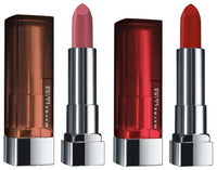 Maybelline New York Matte Lipstick - Intense Colour 677 Noho Amber & Color Sensational Creamy 660 Touch of Spice, 3.9g