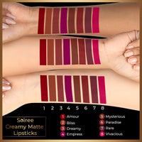 MyGlamm Manish Malhotra Soiree Creamy Matte Lipstick - 08 Empress (Pink Shade) | Long Lasting, Pigmented With SPF 30 & Vitamin E (4.2g)