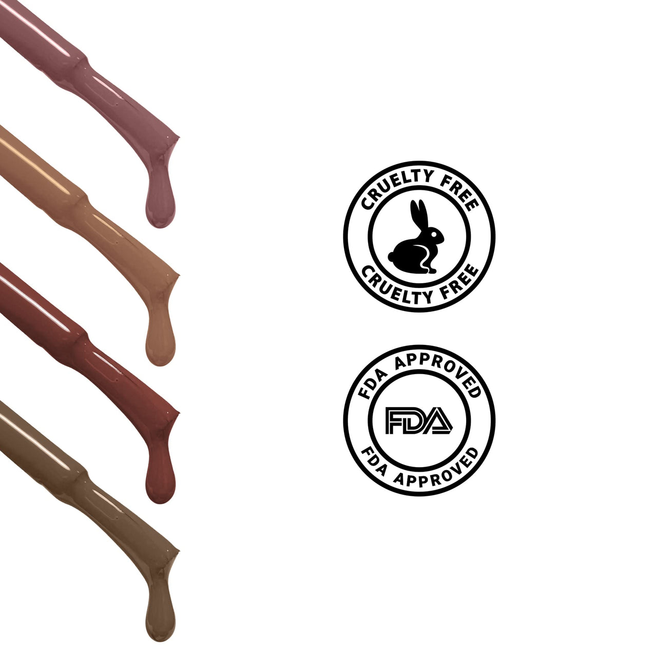 RENEE Gloss Touch Nail Paint Set of 4, Quick Drying Nail Polish, Glossy Gel Finish Nail Kit, Highly Pigmented & Long Lasting Enamel, Chip Resistance 5ml Each Gift Set for Women N02 Everyday Nudes