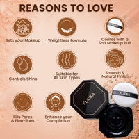 FLiCKA Dust if Off Loose Powder For Face Makeup| Weightless Loose Powder With Smooth & Matte Finish| Suitable For All Skin Types| 03 Skin, 7g