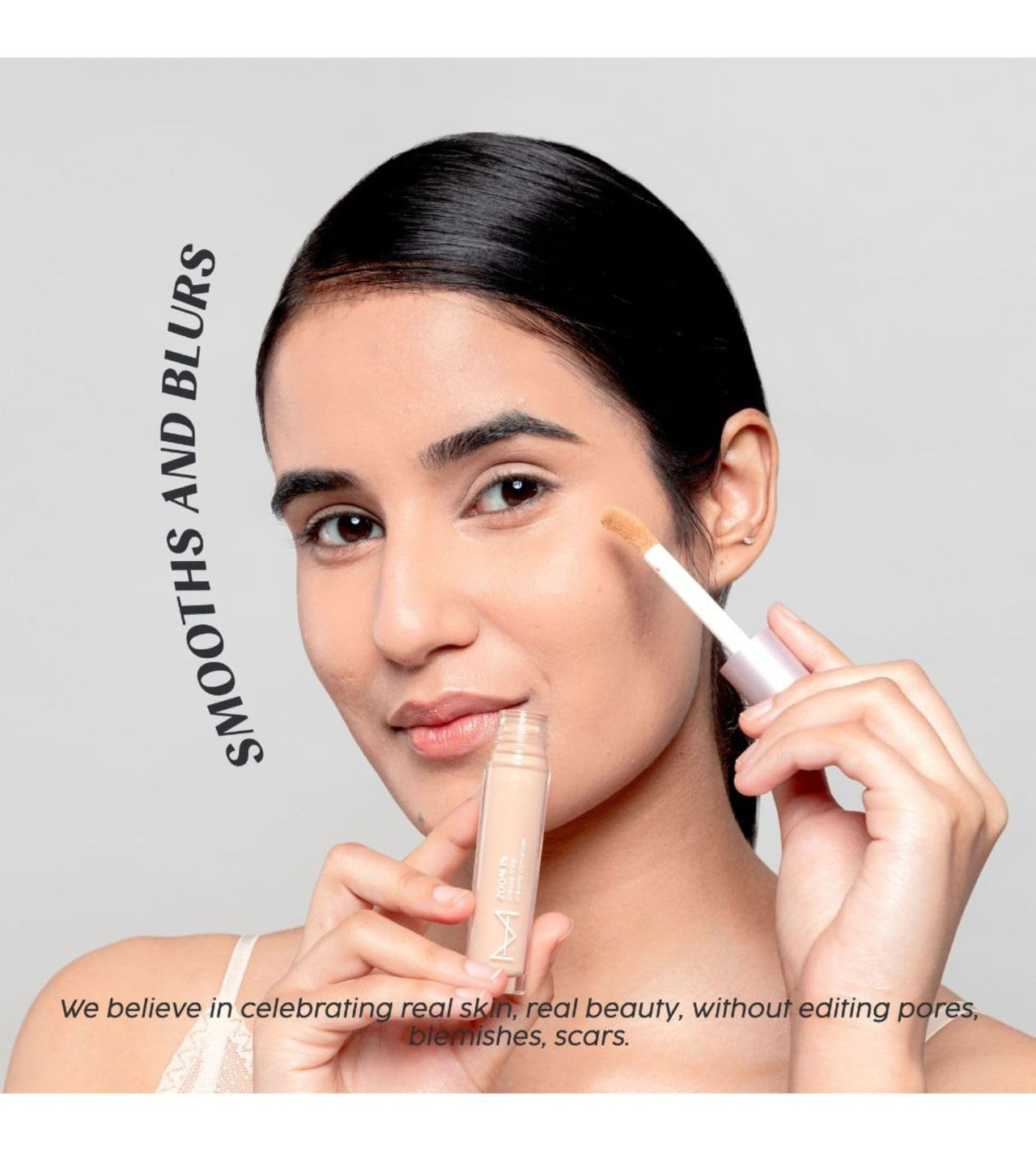 House Of Makeup Matte Concealer for Dark Circles, Pigmentation | Non-Crease, Non-Cakey | Long Wear, Waterproof, Sweat-proof | Full Coverage Concealer for Oily Skin | For Face Makeup | 6 ML (L01- Light Skin Tone)
