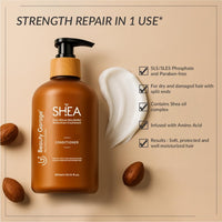 Beauty Garage African Shea Butter Hair Conditioner for Dry Frizzy Hair | 300ml | Hair Conditioner for Women and Men | Intense Nourishment for Dry & Frizzy Hair