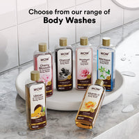 WOW Skin Science Charcoal & Ceramide Body Wash | Clears Skin Impurities | Removes Dirt & Dead Skin | Hydrates and Softens | Detoxifies Skin | Has Long lasting Fragrance | Powered by Cerabloom | 250ml
