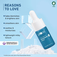 Plum 10% Niacinamide Serum with Rice Water | Provides Clear, Glowing & Brightening Skin | for Acne Prone, Combination, Oily & Sensitive Skin | Oil Control & Anti Acne Face Serum for Women & Men | 10ml