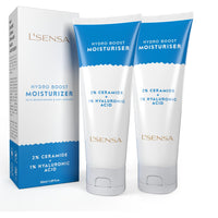 L’SENSA Moisturizer for Face (Pack of 2) |For Oily & Dry Skin |Advance Formulation 2% Ceramide & 1% Hyaluronic Acid-Get Flawless & Glowing Skin | Lightweight Cream For Women & Men | Non Sticky | 50 G