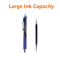 Basics Retractable Gel Pens, Fine Point (0.7mm), Blue, 12 Count (Pack of 1)