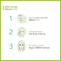 Bioderma Sebium H2O Purifying Micellar Cleansing Water and Makeup Removing Solution with Zinc Gluconate & Copper Sulphate For Combination to Oily Skin 250 ml