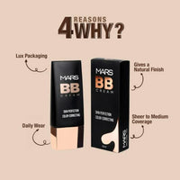 MARS BB Cream Lightweight Foundation | Blendable BB Cream for Women(30 ml) (Tan) Matte Lip Liner | One Swipe Smooth Application | Long Lasting Lip Pencil (1.4gm) (15-MUDDY BRICK)