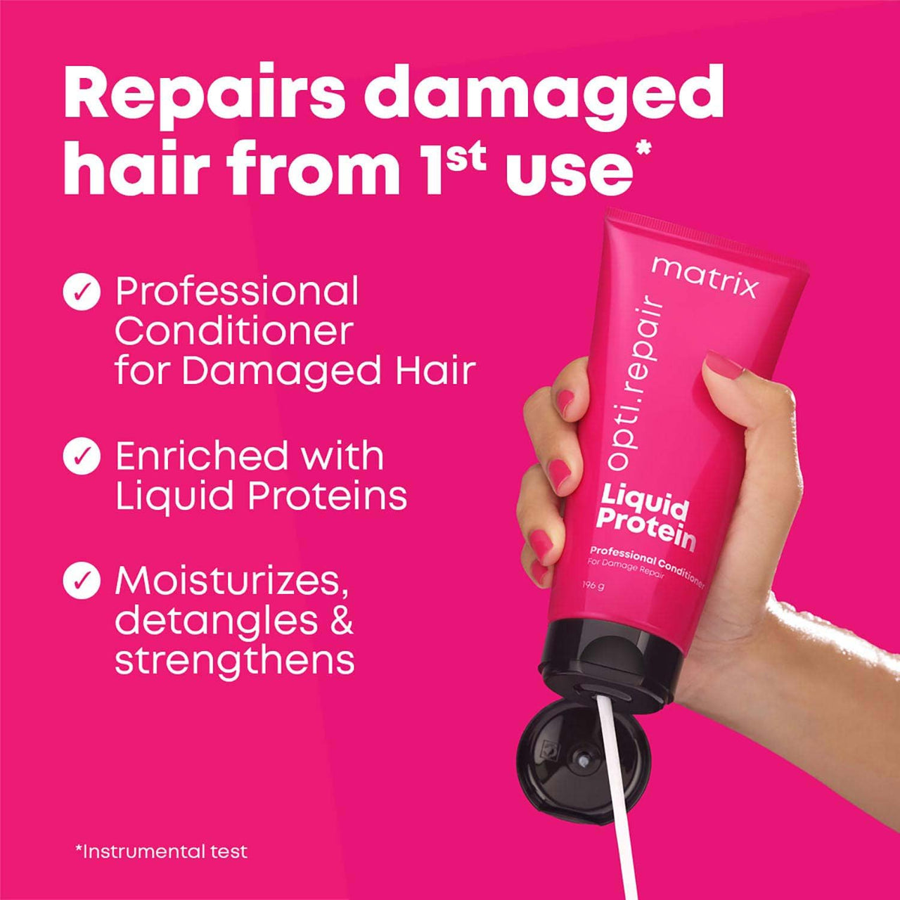 Matrix Opti.Repair Professional Shampoo + Conditioner | Infused with Liquid Proteins | For Damaged & High Porosity Hair (200ml + 98 g)