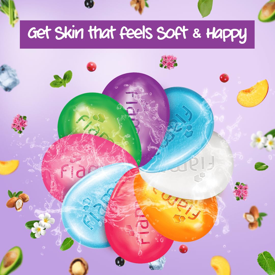Fiama Gel Bathing Bar Mega Celebration Pack, With 8 Unique Gel Bars & Skin Conditioners For Moisturized Skin, 125g Soap (Pack Of 8)