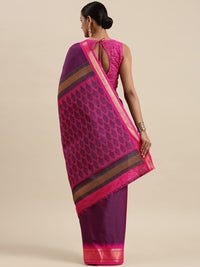 Pandadi Saree Women's  Cotton Silk Saree With Blouse Piece