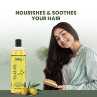 Rey Naturals Virgin Olive Oil & Castor Oil For Nourished Scalp, Hairfall Control & Hair Growth (Jaitun Oil, Arandi Oil) 200ml Each | Cold Pressed Oil For Skin, Face Massage, Eyebrow, Eyelashes