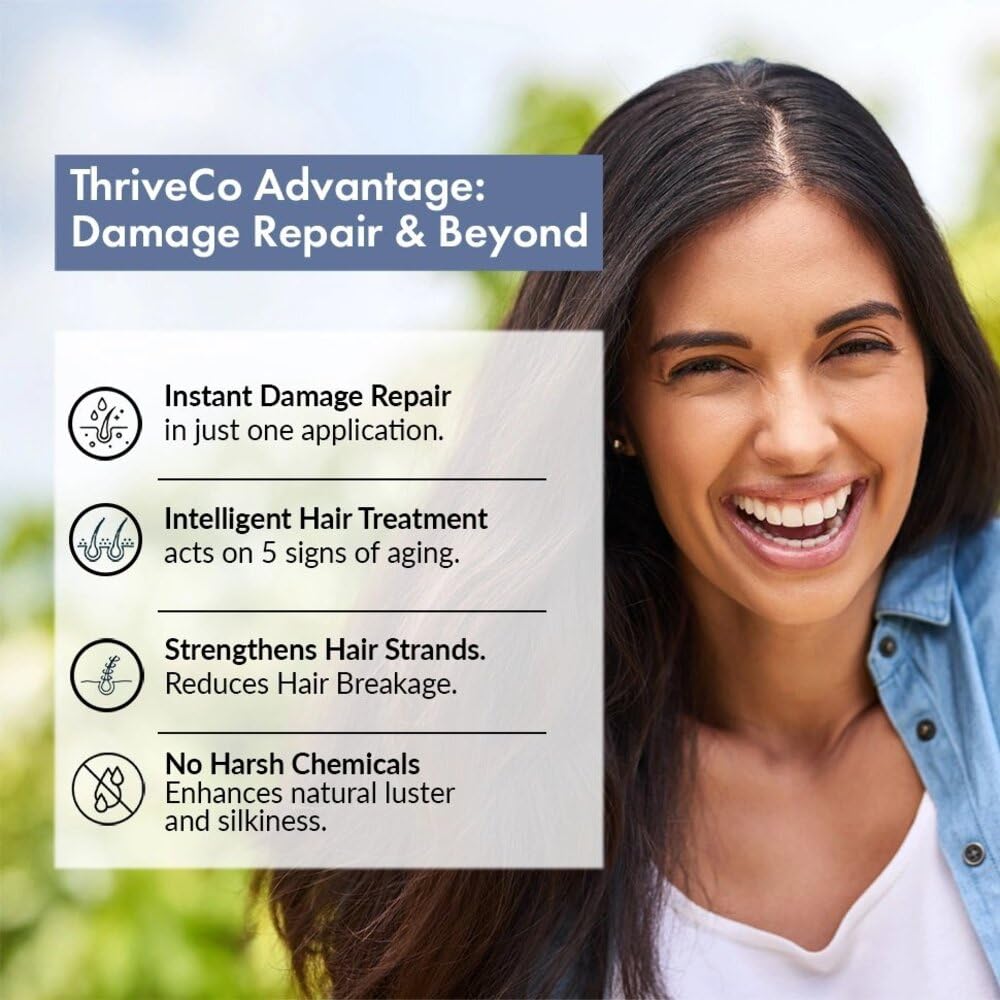 ThriveCo Crème Permanent Black Hair Color | 100% Grey Coverage | Hyaplex™️ Bond-Building Technology | Long-Lasting, Damage-Free Color | Ammonia-Free | Nourishing & Anti-Aging Formula, Men & Women ,130 ml