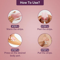 Hilary Rhoda Easy To Use Wax Strips | Gel Wax Hair Removal | Full Body Wax Strips for Arms,Legs & Body | Salon Like Results at Home Wax Strips | With 2 Finish Wipes | 20 Strips (Rose)
