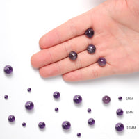 45pcs 8mm Natural Stone Beads Amethyst Beads Energy Crystal Healing Power Gemstone for Jewelry Making, DIY Bracelet Necklace