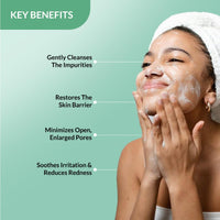 Fixderma Dewrav Barrier Repair & Pore Minimizing with 2% Niacinamide Face Wash | Cica Extract & Ceramide Improves Skin Barrier & Soothes Irritated Skin | For Normal, Dry & Sensitive Skin | 100Ml