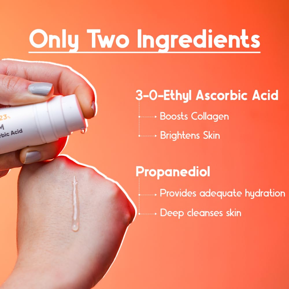 Cos-IQ 23% Vitamin C Face Serum for Glowing Skin 30ml| Advanced Molecular Skincare Technology | Highly Stable, Non Irritating, Non Sticky| Brightening & Hydrating Formula For Men & Women