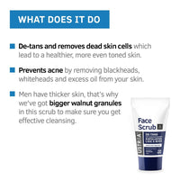 Ustraa Ayurvedic Face Wash Neem & Haldi - 200g | Helps Heal Skin | Skin Brightening & Deep Cleansing & De-Tan Face Scrub for Men, 100g | Exfoliation & Effective Tan Removal | No Sulphates