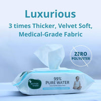 Mother Sparsh 99% Pure Water (72 Unscented Baby Wipes) - Super Thick Fabric
