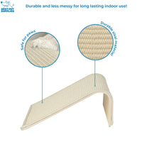 Best Pet Supplies Catify Sloped Sisal Cat Scratchers for Indoor Cats, Climbing Ramp Fun and Interactive Indoor Play, Supports Natural Pet Behaviors, Heavy Duty - Cream Ramp (Cream)