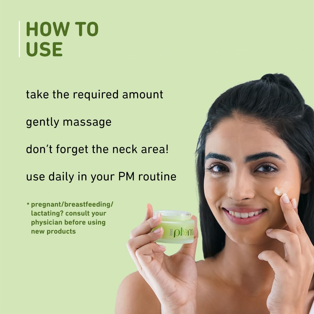 Plum Green Tea Renewed Clarity Night Gel | Normal, Oily, Acne-Prone, Combination Skin | Night Cream For Women | Overnight Repair | 100% Vegan | Paraben Free | 50ml