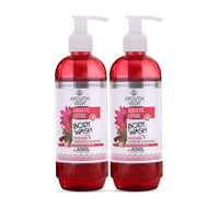 Ayouthveda Aquatic Lotus Body Wash with Rich Blend Of Aloevera, Lotus & Holy Basil |Refreshes, Deep Cleanses & Hydrates the Body | Gentle body wash for Daily use (Pack of 2-300ml each)