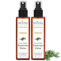 Mystiq Living Rosemary Water, Hair Spray for Regrowth| 100% Pure and Natural Hydrosol | Hair Mist (Pack of 2) - 200ML