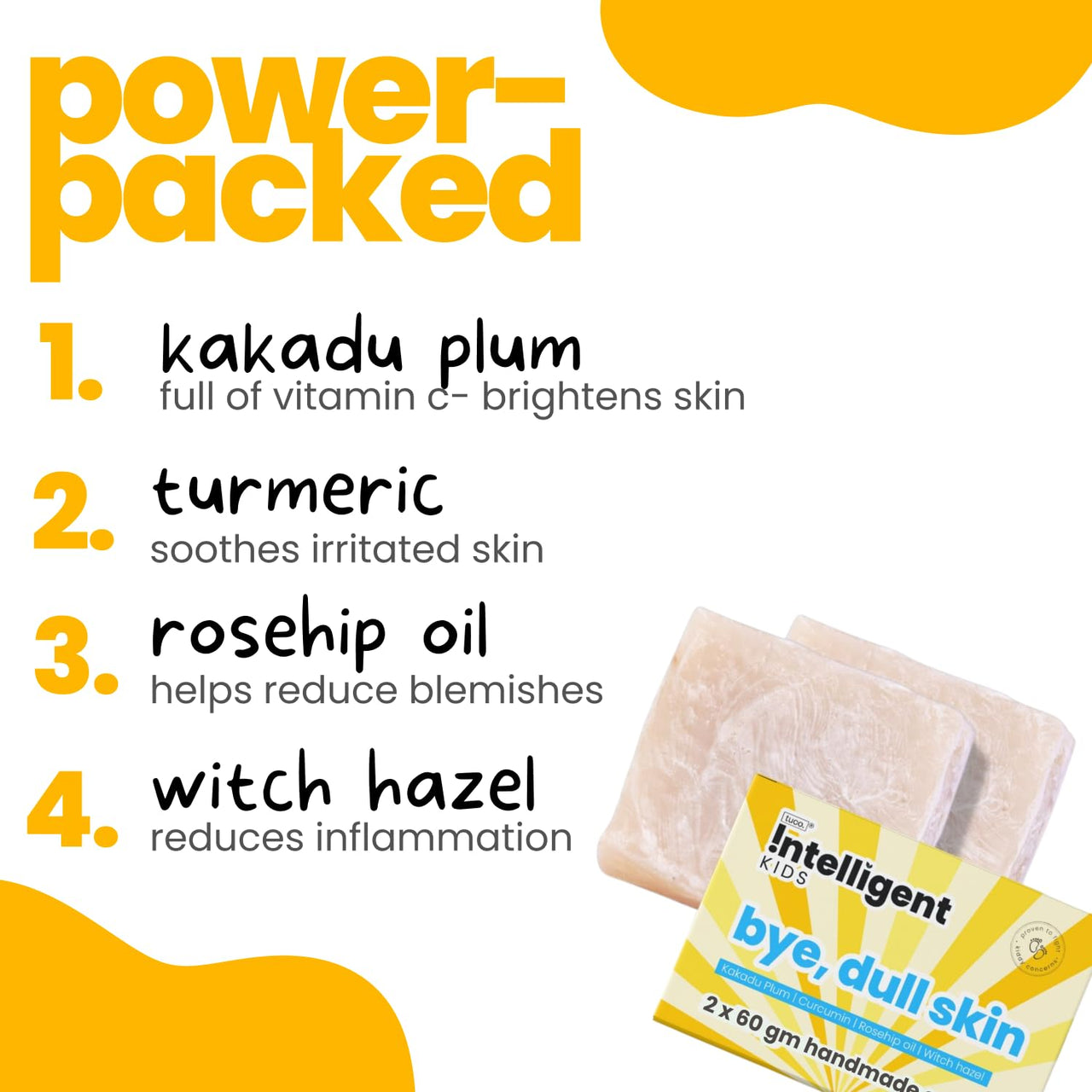 Tuco® Kids Dull Skin Soap (60 gm x 2) & Sunscreen (50 gm) | Face Glow Kit | Safe For Kids | Ages 2-5, 5-10, 10-15 | Paraben & Sulfate Free | 170 gm- Pack of 3