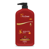 TryOnes Keratin Shampoo Smooth,for Straighter, Shinier Hair, with Keratin & Argan Oil, Nourishes Dry Hair, Controls Frizz, for Men & Women