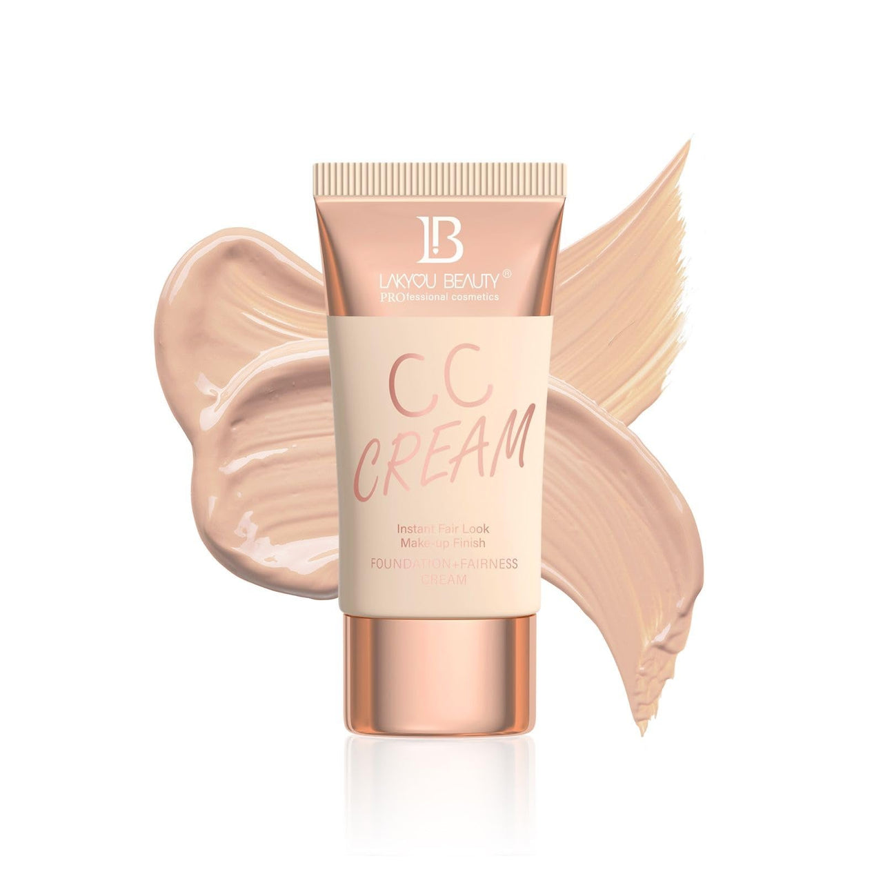 Lakyou Beauty CC Cream | I nstant Fair Look | Makeup Finish | Foundation+Fairness Cream | SPF-15 | Matte Non Oily Feel | Even Skin Tone | Shade-03 (Natural Beige) | 60g