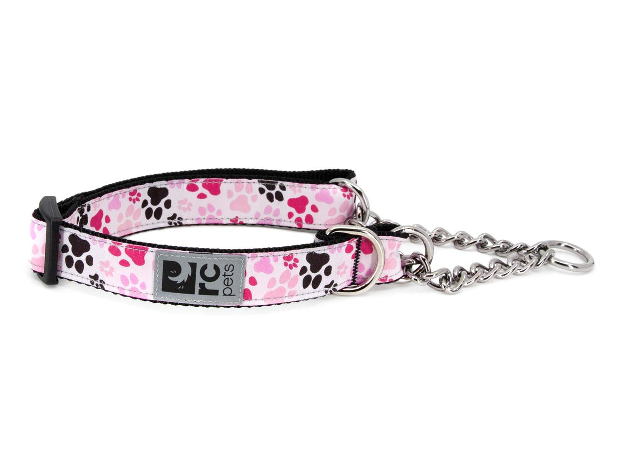 RC Pets 3/4" Martingale Training Collar, Small, Pitter Patter Pink Small - 0.75" Width