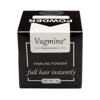 Vagmine Hair-line Powder for Hair & Beard – Root Concealer & Gray Hair Coverage for Men and Women Black 5g