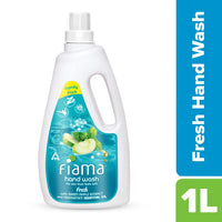 Fiama Fresh Hand Wash, 1000 ml Family Pack, with Green Apple Extracts and Peppermint Essential Oil, Soft and Supple Hands, Fragrant Handwash