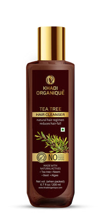 Khadi Organique Hair Care Serum 50ML With Tea Tree Shampoo 200ML For Reduce Hair Fall