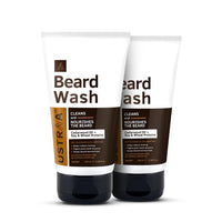 Ustraa Beard Wash Woody - 2 x100 ml - Sulphate-free Beard Wash | Thick Foam, No Post-wash Dryness, Cleansed & Smooth Beard | Beard Shampoo for Germ-Free Beard (Set of 2)