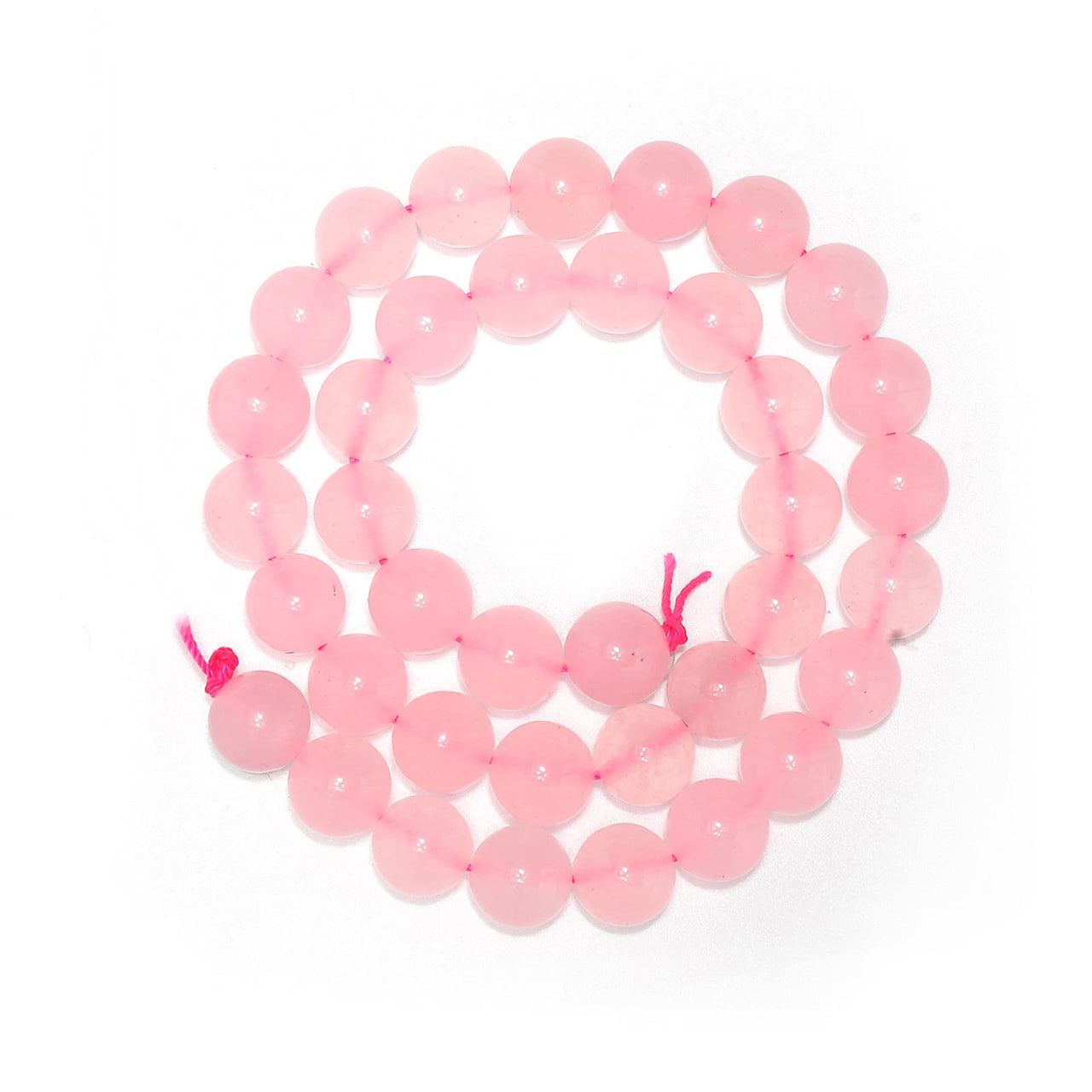 45pcs 8mm Natural Rose Quartz Gemstone Beads Energy Healing Crystal Round Loose Stone Beads for Jewelry Making, DIY Bracelets Necklaces