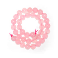 45pcs 8mm Natural Rose Quartz Gemstone Beads Energy Healing Crystal Round Loose Stone Beads for Jewelry Making, DIY Bracelets Necklaces