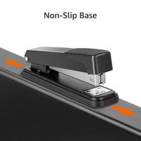 Basics Full-strip Metal Office Desktop Stapler, 20 Sheet Capacity, 3 Pack, Black 1-Pack