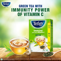Tetley Loose Green Tea Leaves 100g, Classic Flavour, Immune With Added Vitamin C, Makes 80 Cups, Long Leaf Tea, 5X Antioxidants As An Apple