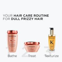 Kérastase Elixir Ultime Hair Oil-In-Serum 75ml | For All Hair Types | 2X Shinier Hair | 96H Anti-Frizz Action | Infused with French Camellia, Marula and Argan Oils