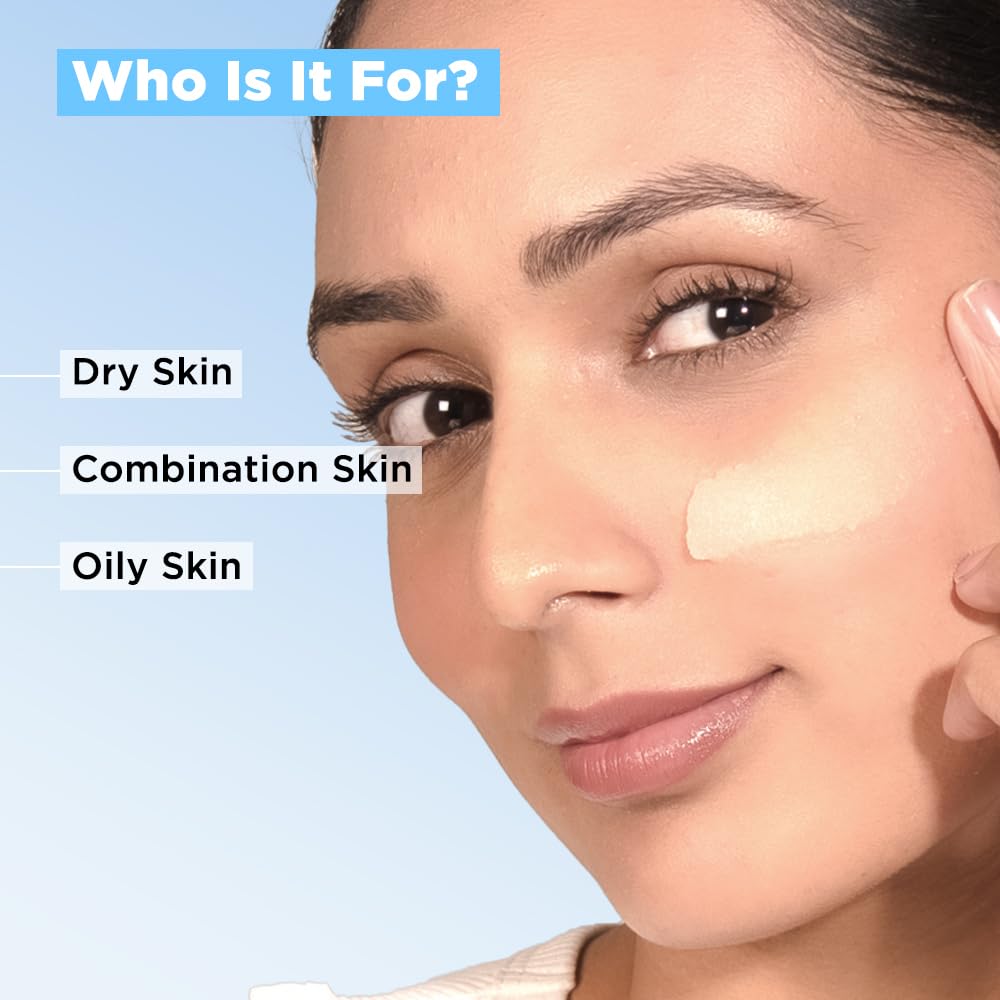 SunScoop Invisible Primer Sunscreen Gel SPF 50 PA+++ | For Dry & Oily Skin | Transparent Primer-Like Finish | Rice Extract & Vitamin E to Minimise Pores | No White Cast | For Women & Men | 45g