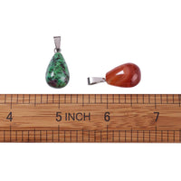 FASHEWELRY 50Pcs Water Drop Stone Pendants Teardrop Healing Crystal Quartz Chakra Gemstone Rock Charms Random Mixed for Necklace Jewelry Making Hole: 2x7mm 1-Mixed Color-Teardrop-Random*