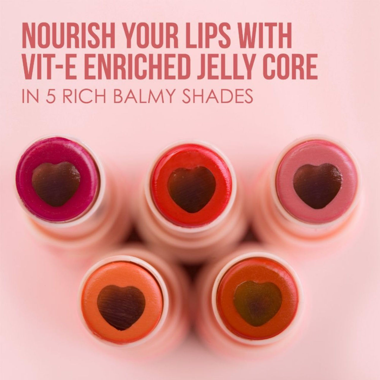 Blue Heaven Jelly & Butter Lip Balm infused with Jojoba Oil, Shea Butter + Vitamin E, smoothens Dry & Chapped Lips, Fades Pigmentation, Soften & Smoothes Plums Lips, Pink Rose, 3g
