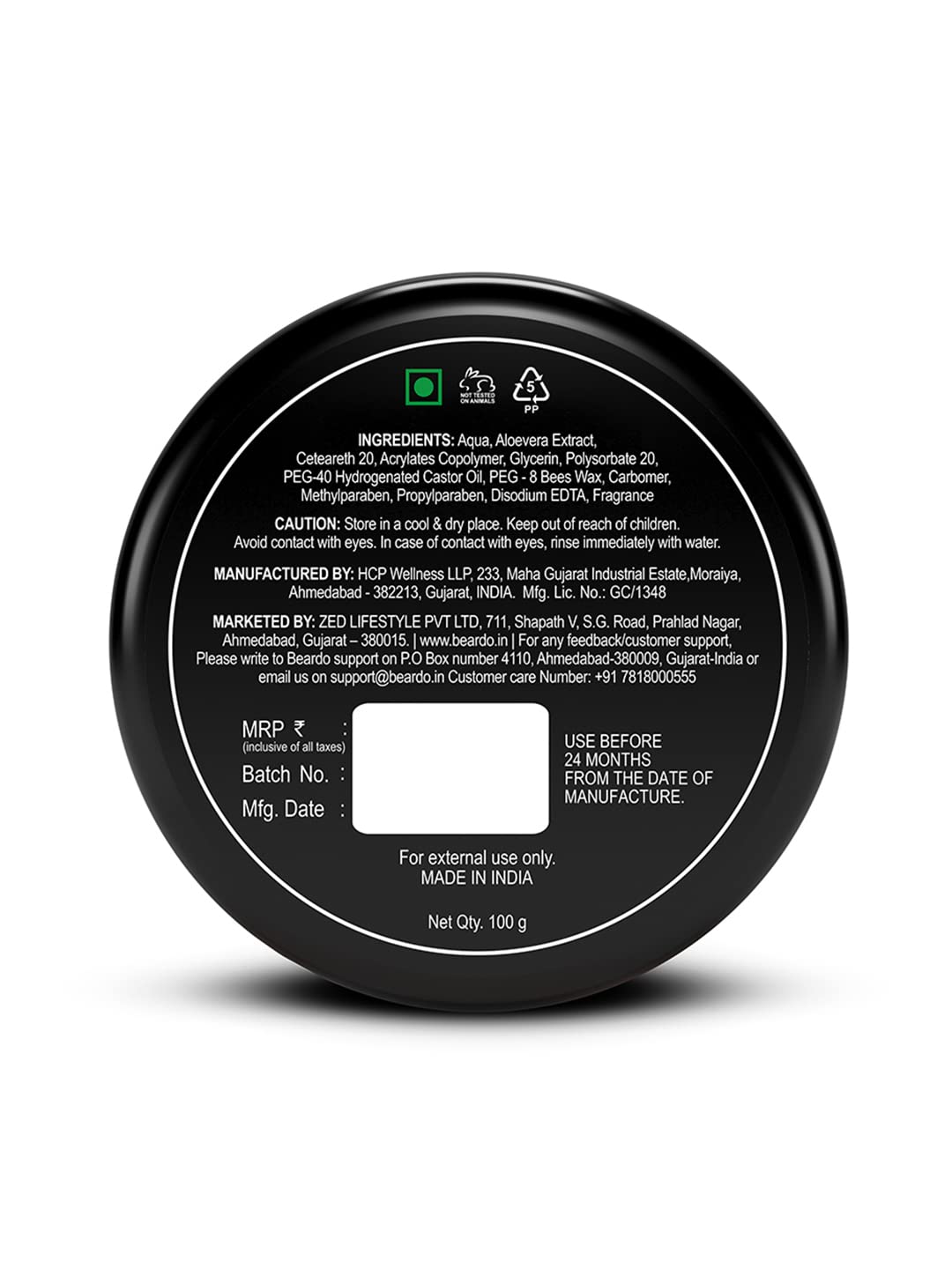 Beardo Stronghold Hair Wax, 100 gm (Pack of 2) | Crystal Hair Wax | Hair Wax Men | Styling Wax | Glossy Finish | Shine | Strong Hold | Hair Wax