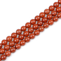 Bymitel 210pcs Natural Crystal Beads Stone Gemstone Round Energy Healing Loose Beads with Stretch Cord for Jewelry Making Bracelets Anklets (Red Jasper, 4mm 210pcs) Red Jasper