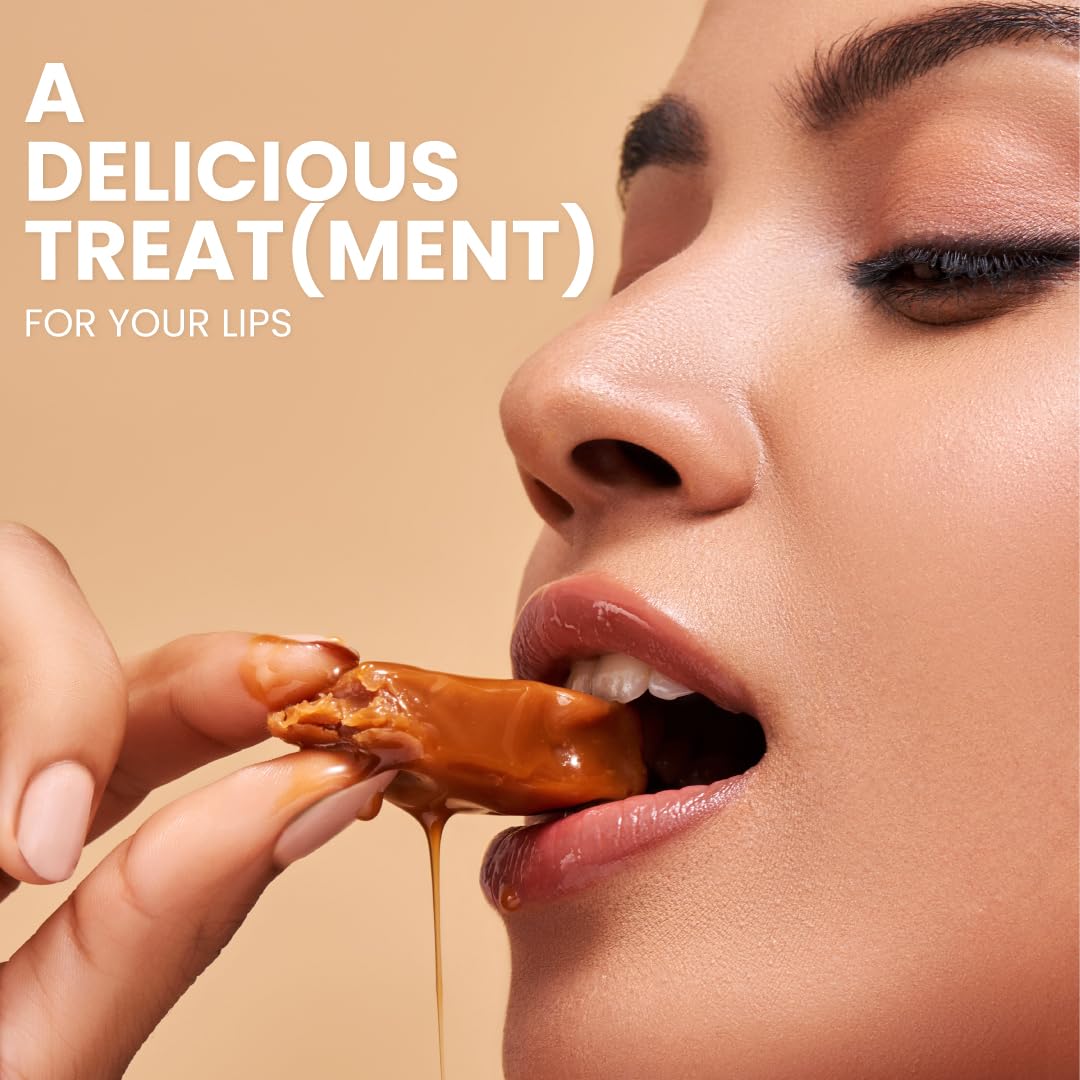 Typsy Beauty Pout Polish Peptide Lip Treatment Balm- Caramel Toffee|Plump lips with hydration|Lip Balm for Dry and Chapped lips|Lip Balm for men & women|Nude|8g