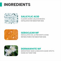 DERMATOUCH Salicylic Acid 2% Seboclear w/w 1% Face Serum | For Acne & Blackheads | Specially for Acne-prone & Oily Skin | 18ml