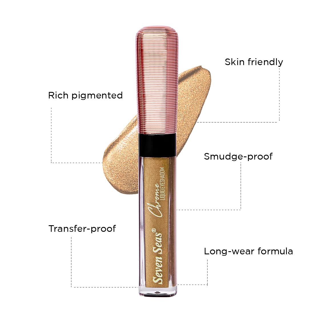 Seven Seas Liquid Eyeshadow | Long-lasting, Shimmer Finish | Waterproof (Women)